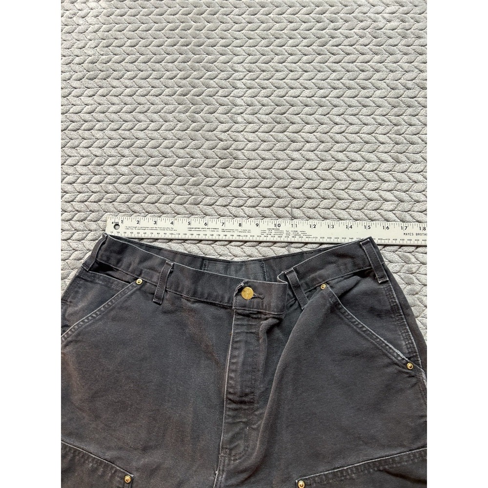 Carhartt B01 BLK Duck Double Front Work Pants Mens 36x30 Black USA Made - Picture 9 of 12
